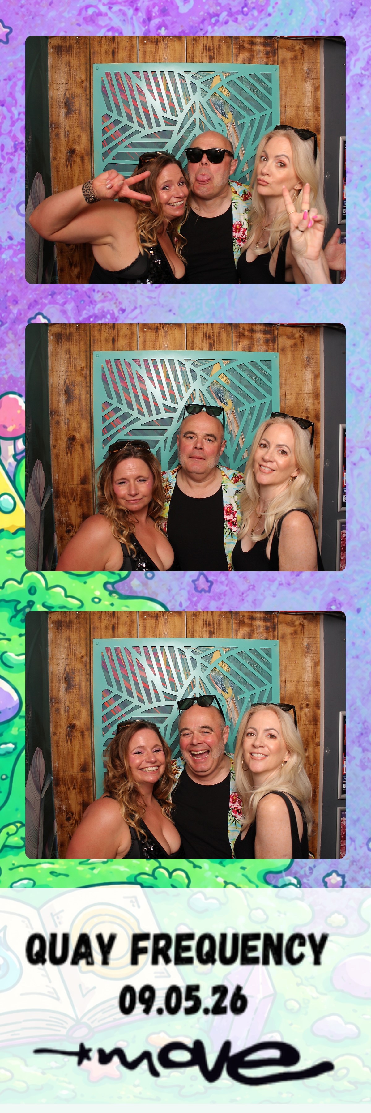 Sample printed photo strip from a real event